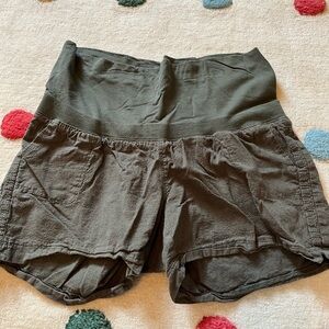 Isabel Maternity Green‎ Maternity Shorts Cargo sz S casual summer